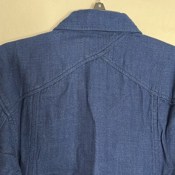 SANDRINE ROSE x Free people VIRGIN denim DARK WASH INDIGO SHACKET LARGE nwt - Picture 5 of 7